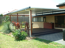 Patio with garden in Brisbane